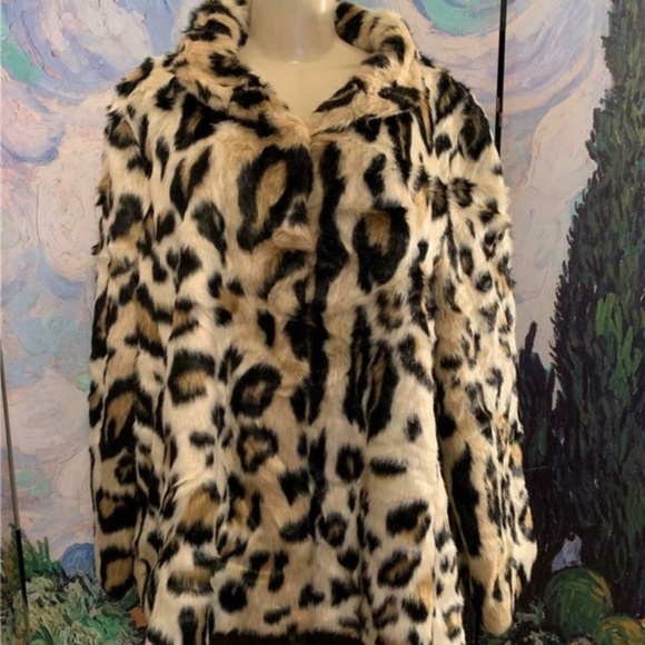 Fabulous Furs Leopard Print Faux Fur Jacket - Picture 1 of 6
